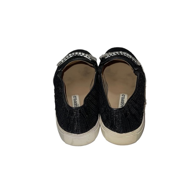 Karl Lagerfeld Paris Ermine2 Black Textile Woman Shoes Size 7 - Picture 5 of 9